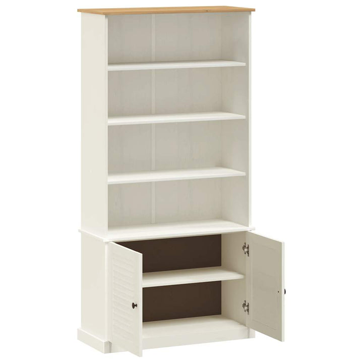 bogreol VIGO 85x35x170 cm massivt fyrretræ hvid