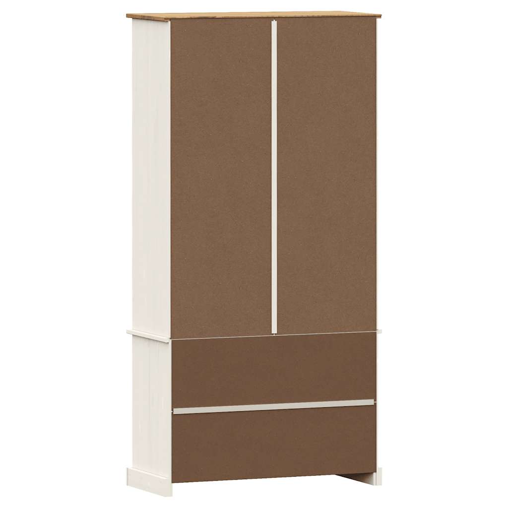 bogreol VIGO 85x35x170 cm massivt fyrretræ hvid
