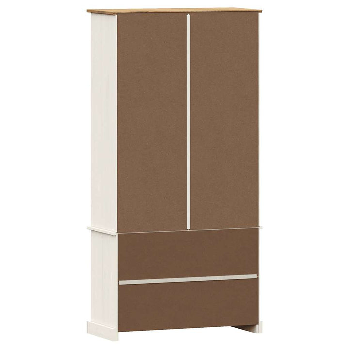 bogreol VIGO 85x35x170 cm massivt fyrretræ hvid