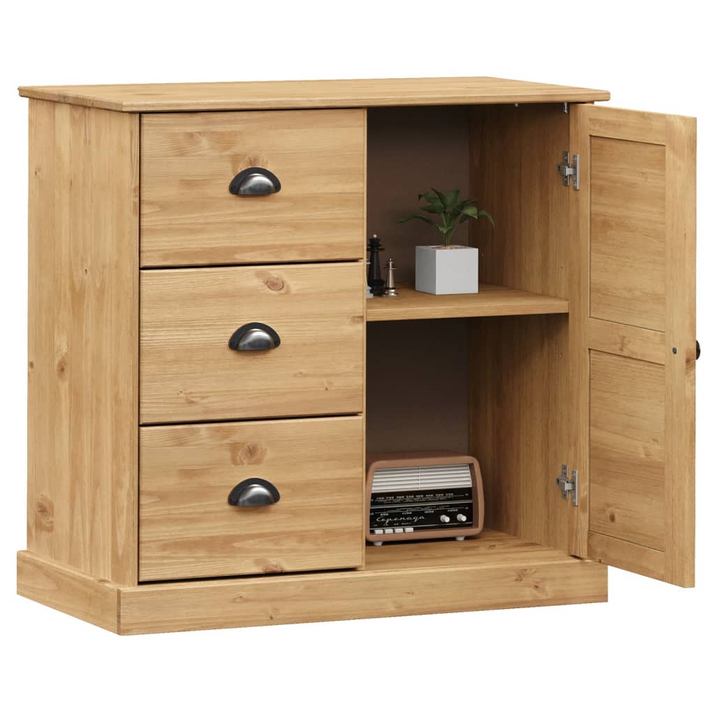 skænk med skuffer VIGO 78x40x75 cm massivt fyrretræ