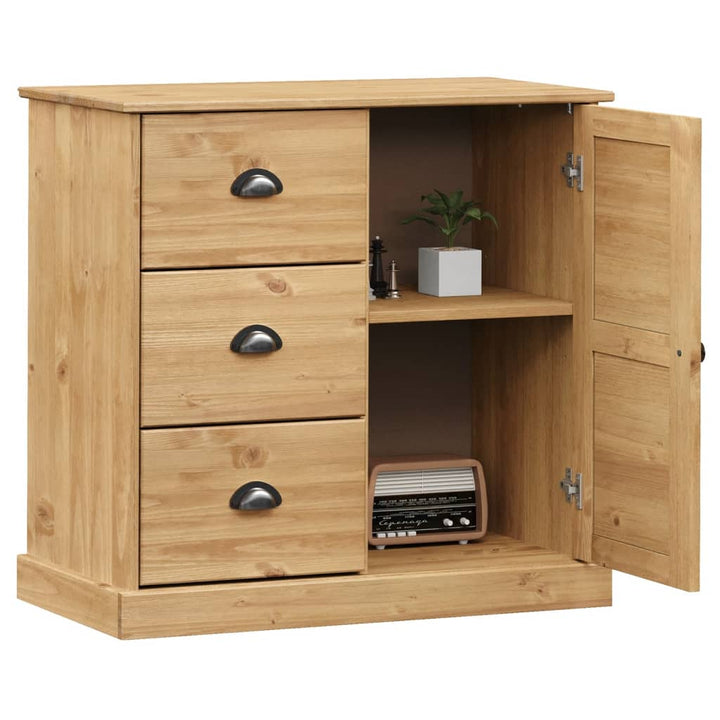 skænk med skuffer VIGO 78x40x75 cm massivt fyrretræ