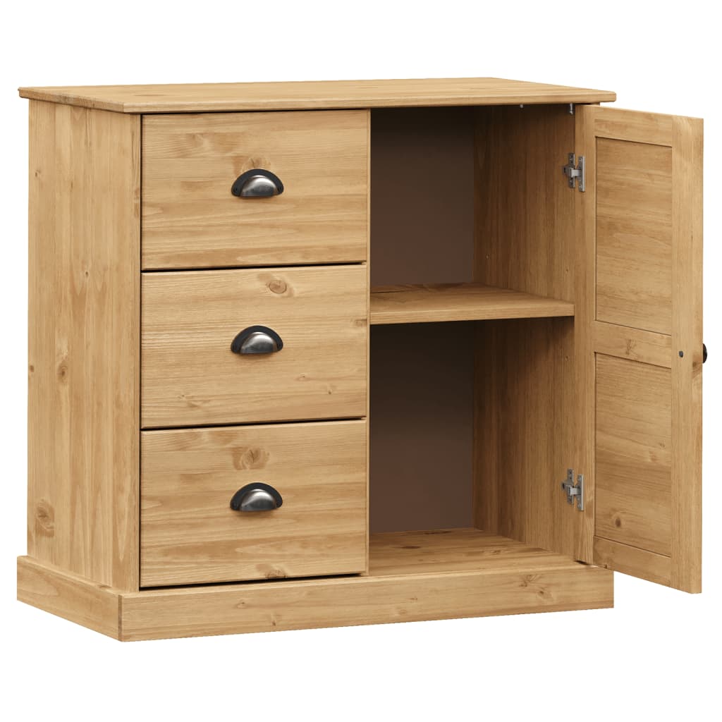 skænk med skuffer VIGO 78x40x75 cm massivt fyrretræ