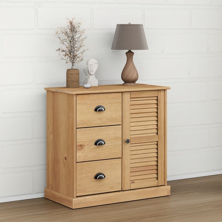 skænk med skuffer VIGO 78x40x75 cm massivt fyrretræ