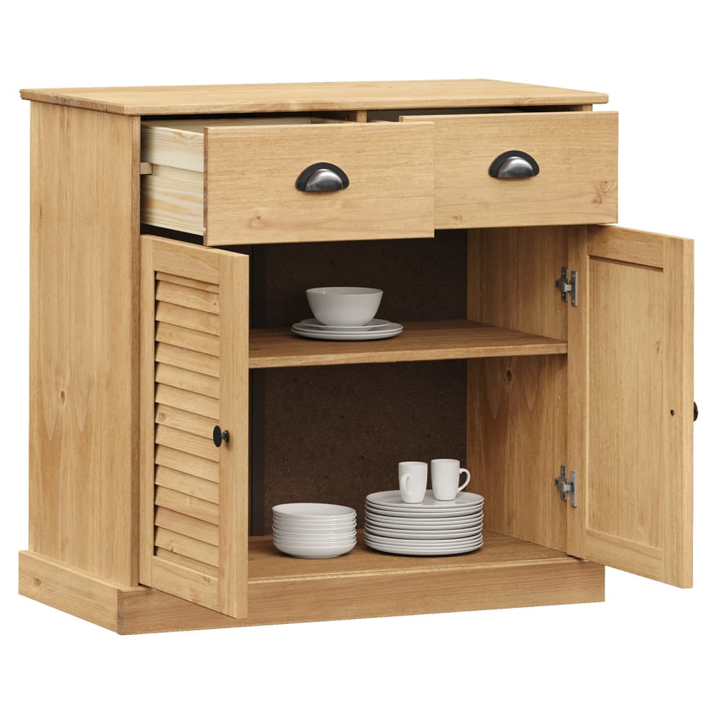 skænk med skuffer VIGO 78x40x75 cm massivt fyrretræ