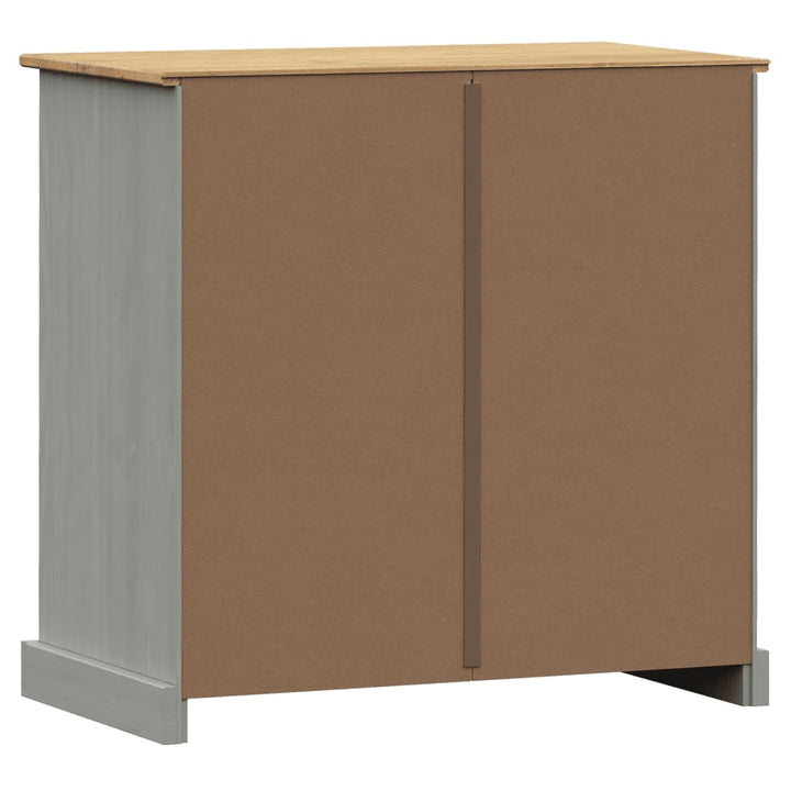 skænk med skuffer VIGO 78x40x75 cm massivt fyrretræ grå