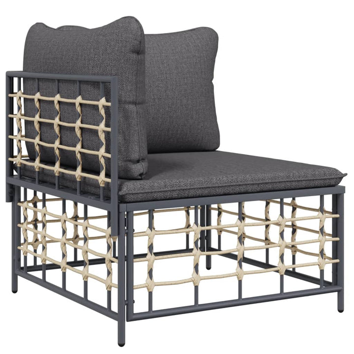 hjørnemoduler til havesofa 2 stk. med hynder polyrattan