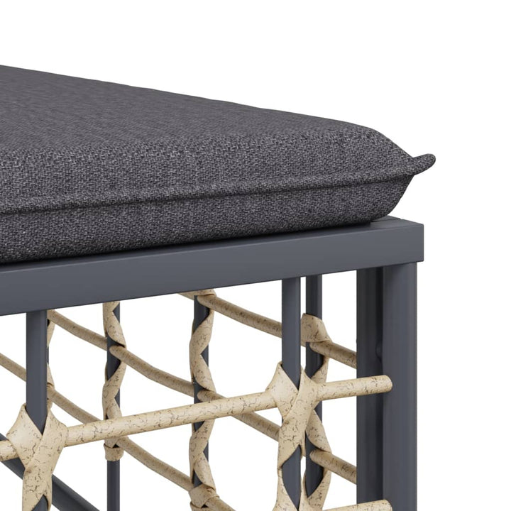 hjørnemoduler til havesofa 2 stk. med hynder polyrattan
