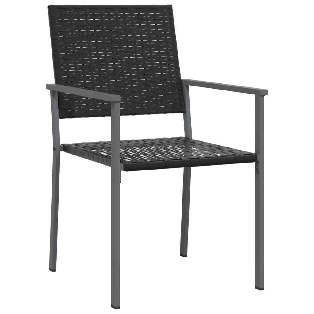 havestole 4 stk. 54x62,5x89 cm polyrattan sort