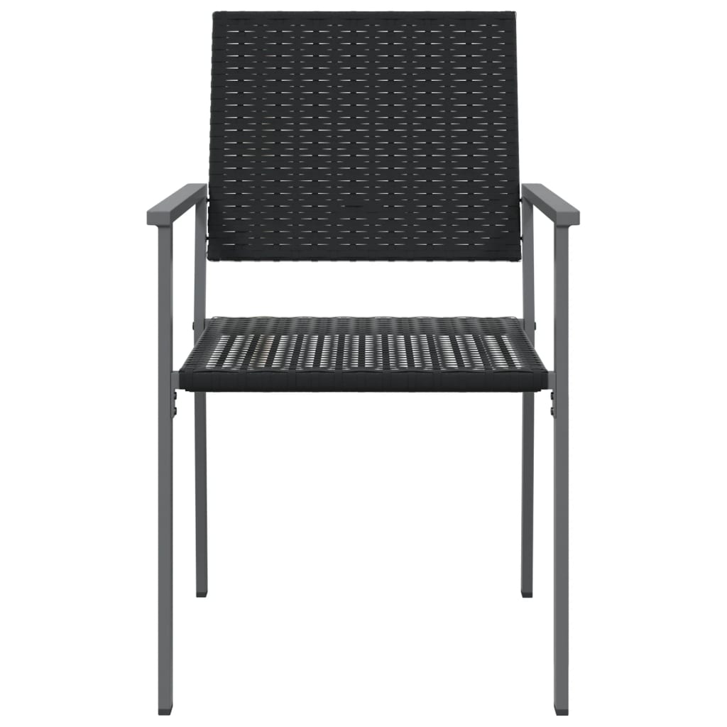 havestole 4 stk. 54x62,5x89 cm polyrattan sort