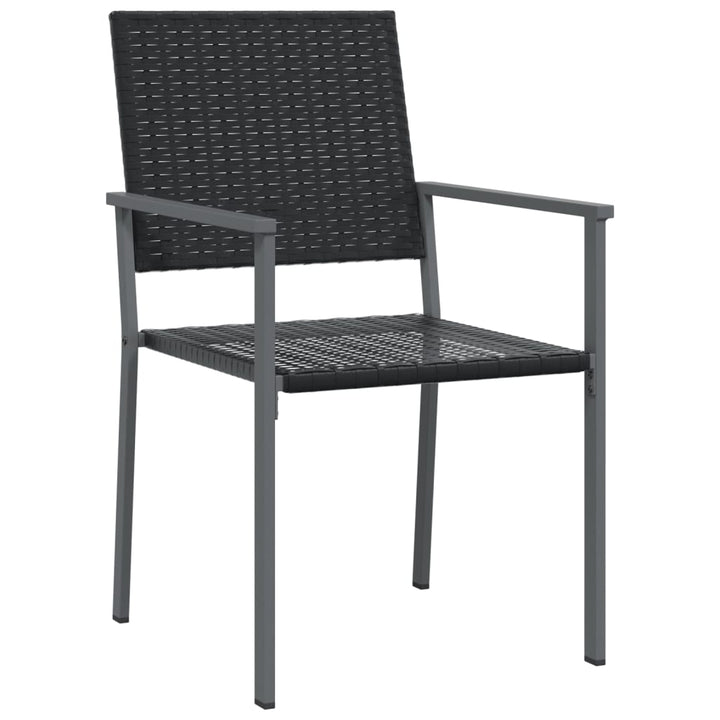 havestole 6 stk. 54x62,5x89 cm polyrattan sort