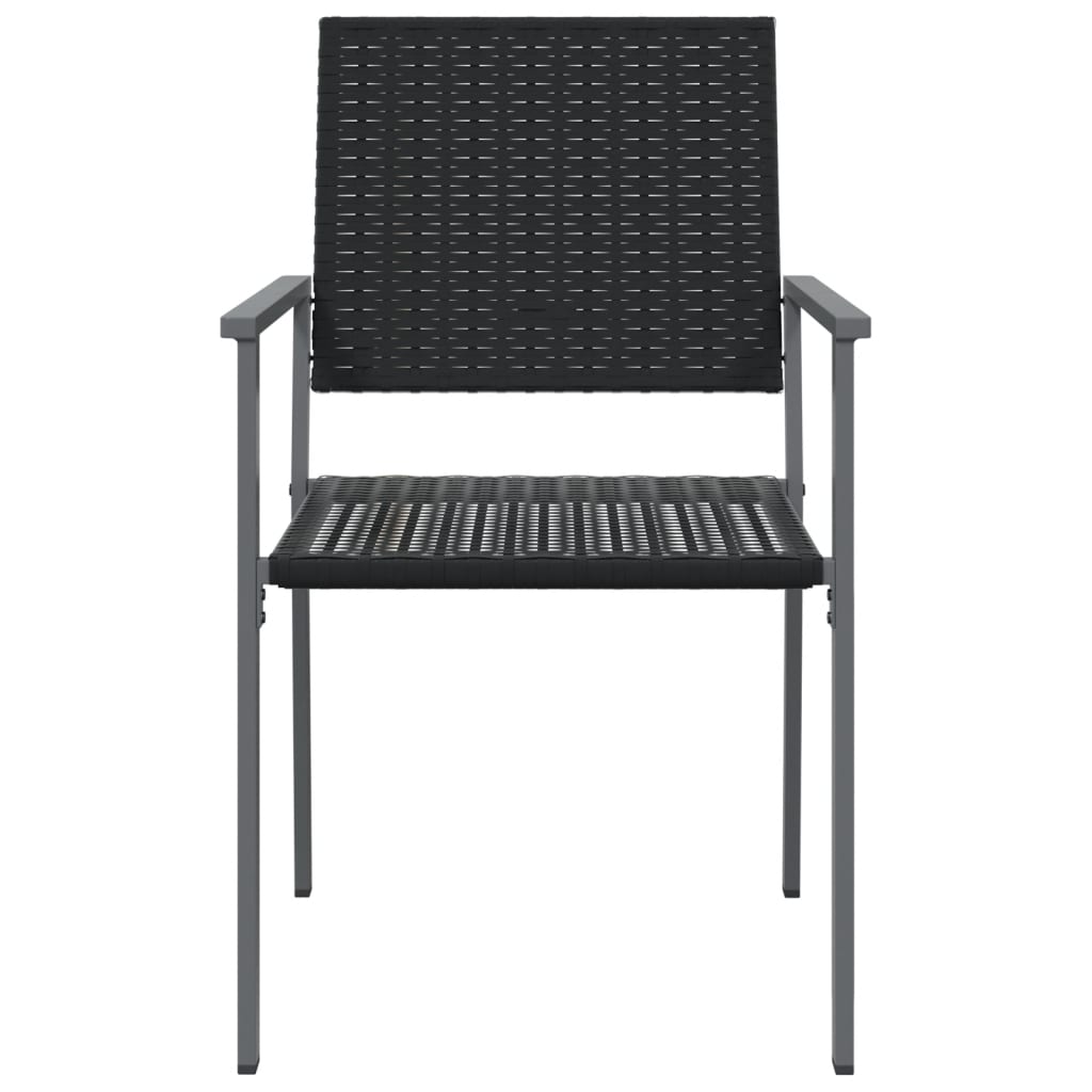 havestole 6 stk. 54x62,5x89 cm polyrattan sort
