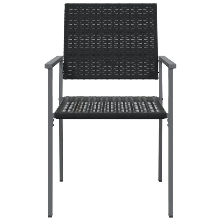 havestole 6 stk. 54x62,5x89 cm polyrattan sort