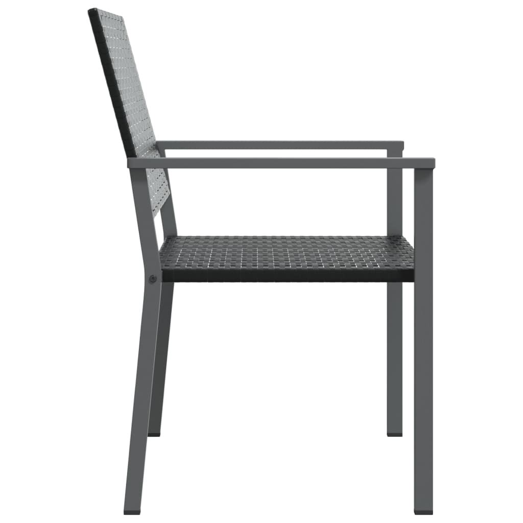 havestole 6 stk. 54x62,5x89 cm polyrattan sort