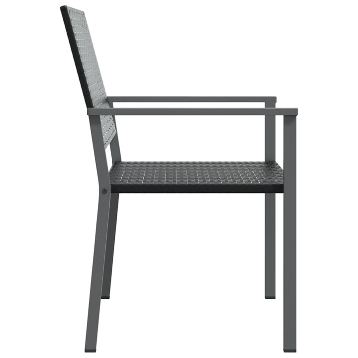 havestole 6 stk. 54x62,5x89 cm polyrattan sort