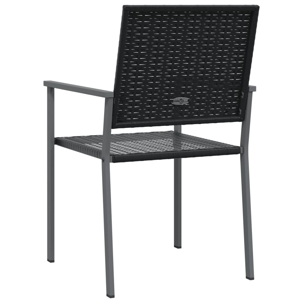 havestole 6 stk. 54x62,5x89 cm polyrattan sort