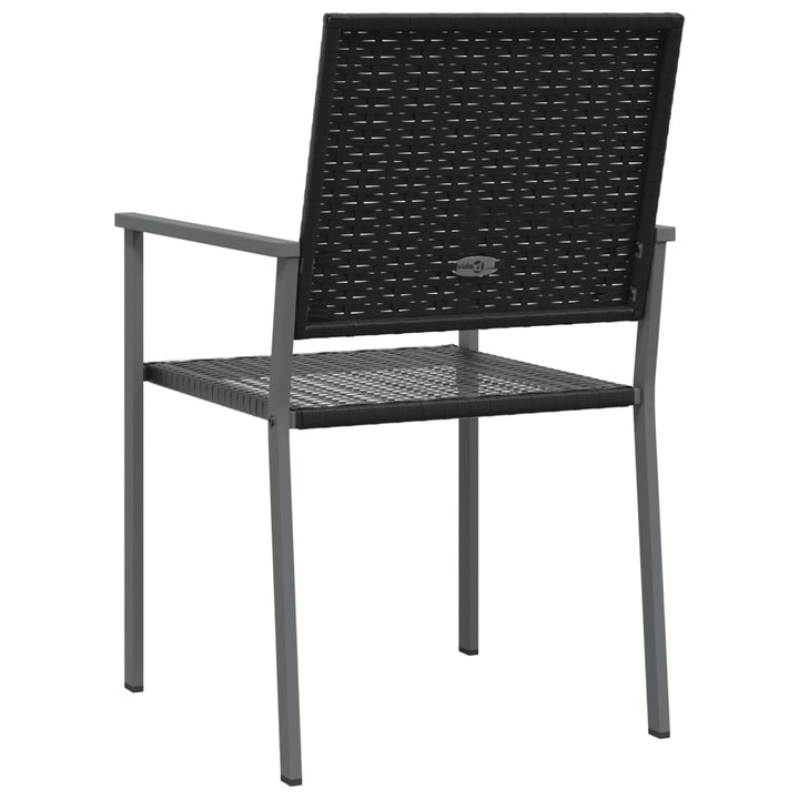 havestole 6 stk. 54x62,5x89 cm polyrattan sort