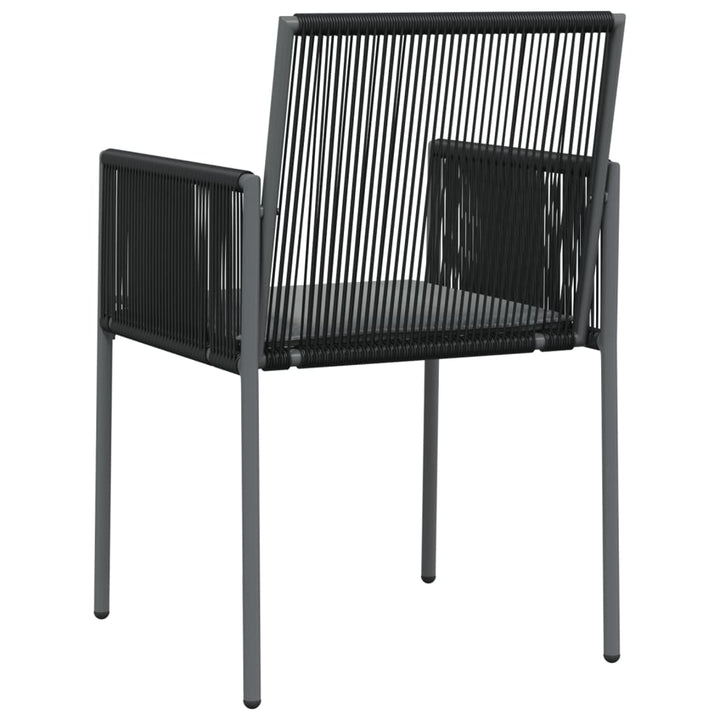 havestole med hynder 4 stk. 54x60,5x83,5 cm polyrattan sort