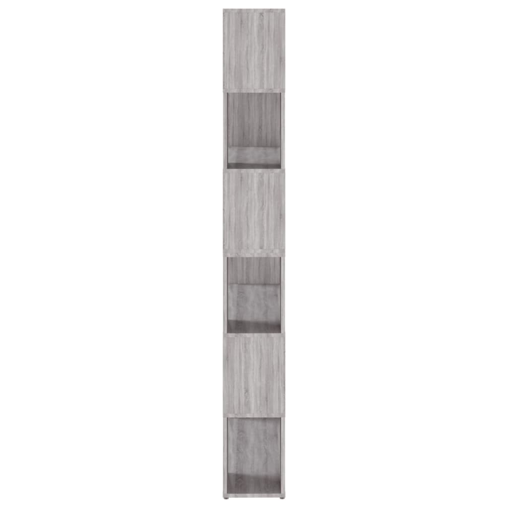 bogreol/rumdeler 100x24x188 cm grå sonoma-eg