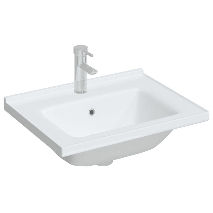 badeværelsesvask 61x48x19,5 cm rektangulær keramisk hvid