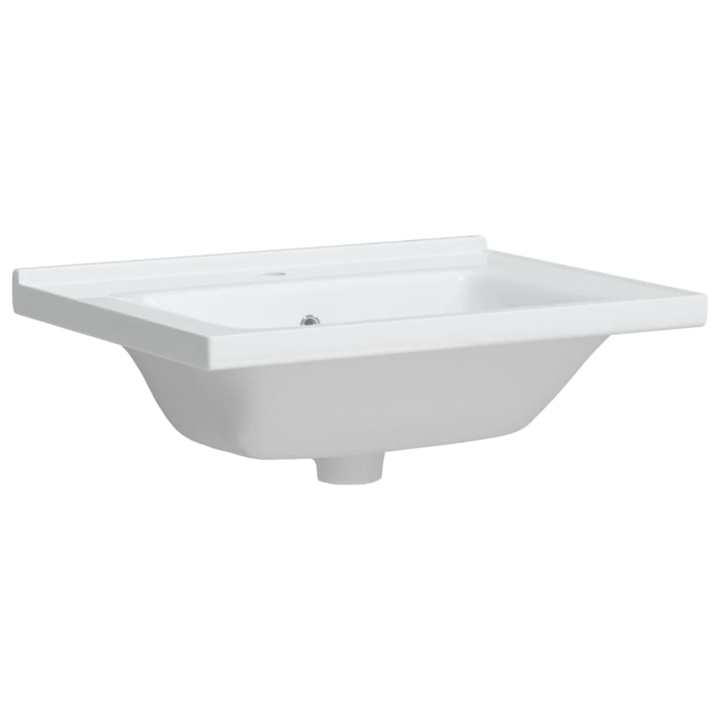 badeværelsesvask 61x48x19,5 cm rektangulær keramisk hvid