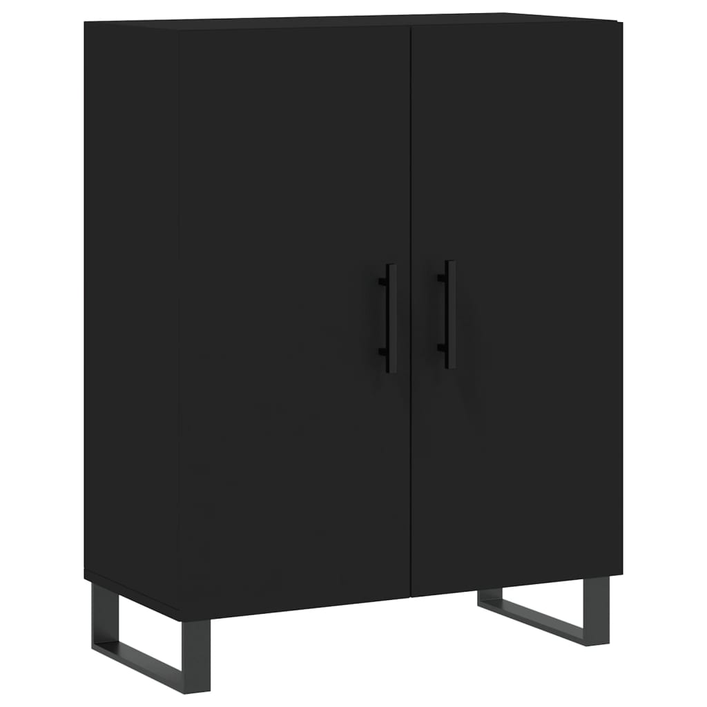 skænk 69,5x34x90 cm konstrueret træ sort