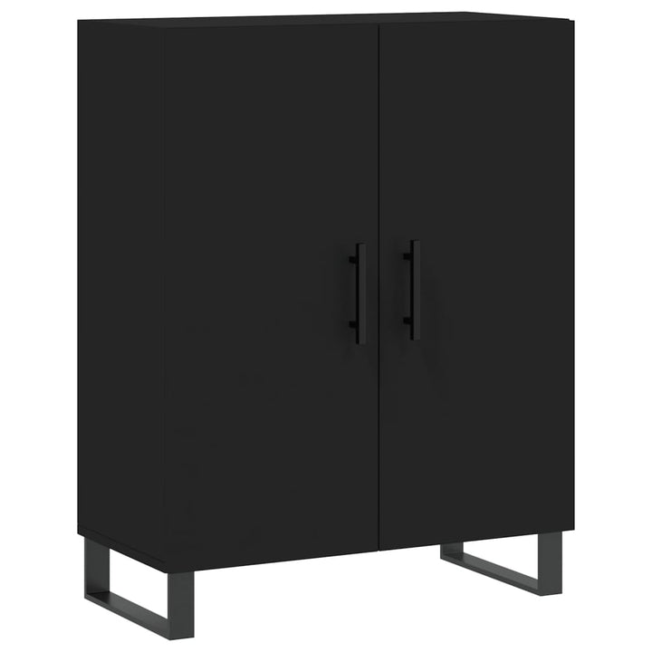 skænk 69,5x34x90 cm konstrueret træ sort