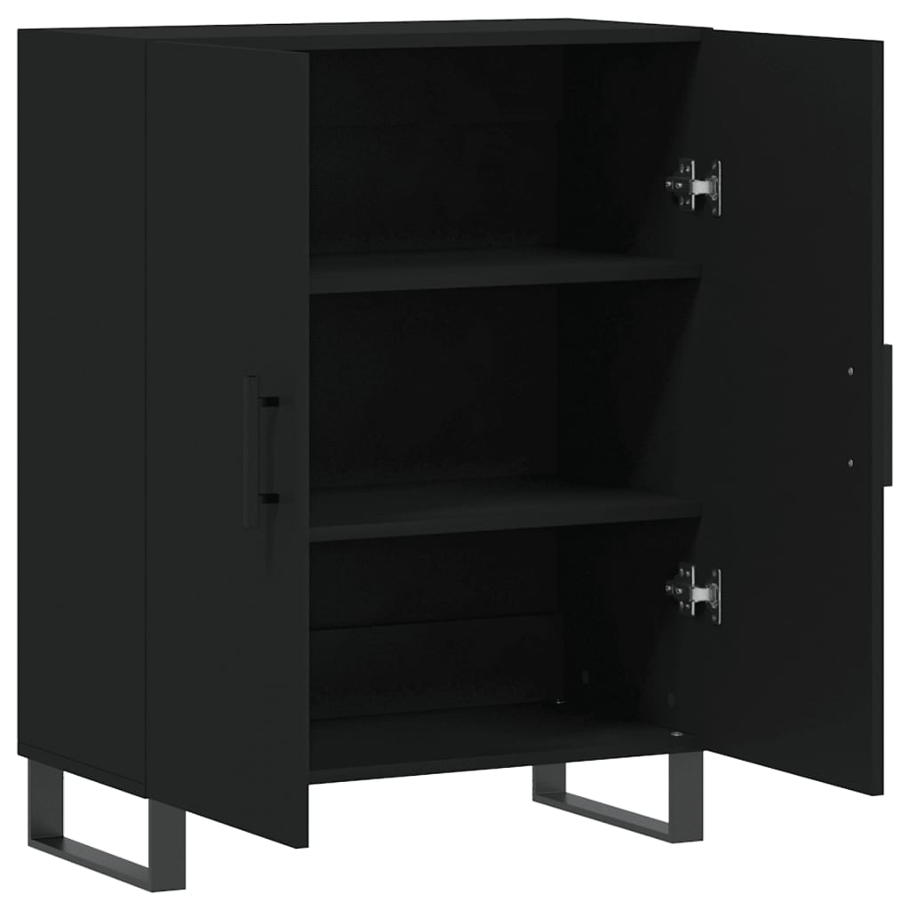 skænk 69,5x34x90 cm konstrueret træ sort