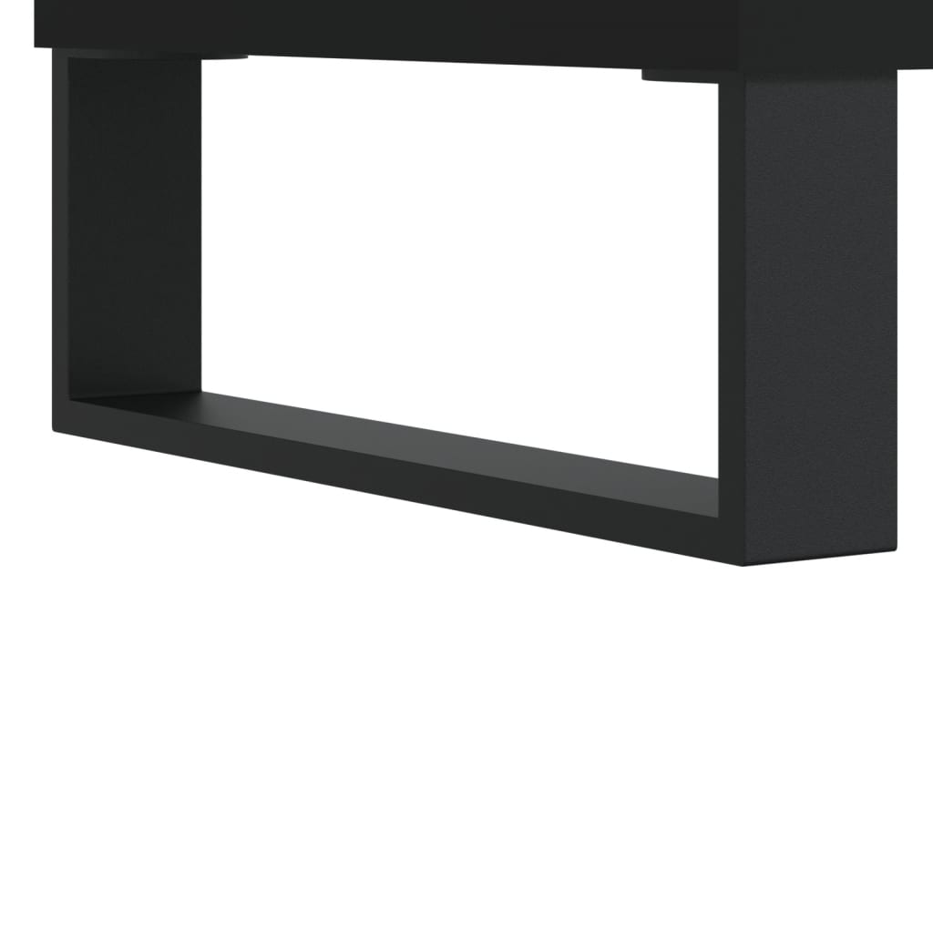 skænk 69,5x34x90 cm konstrueret træ sort