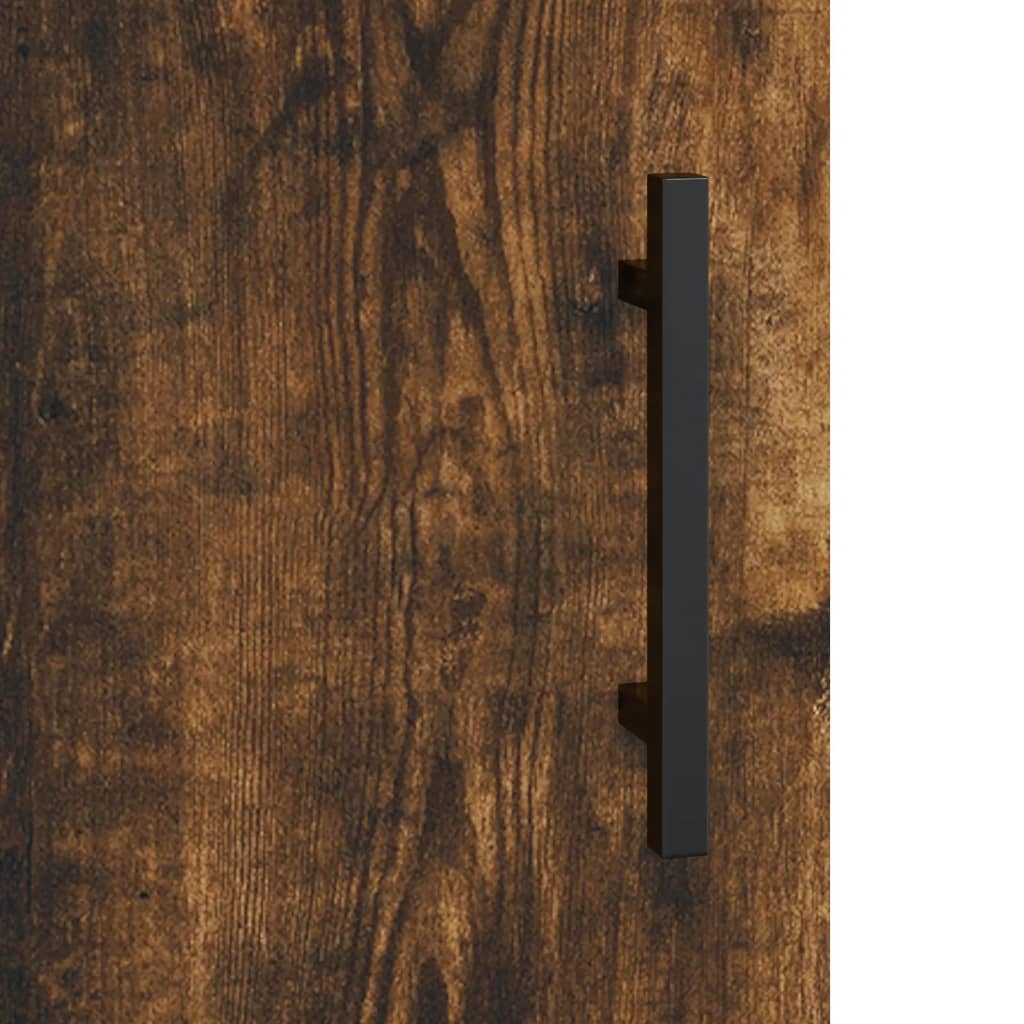 skænk 69,5x34x90 cm konstrueret træ røget egetræsfarve