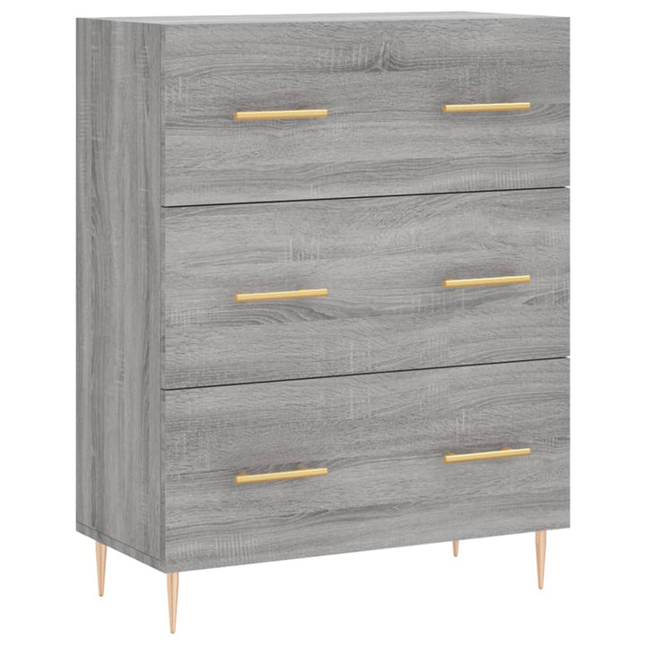 skænk 69,5x34x90 cm konstrueret træ grå sonoma-eg