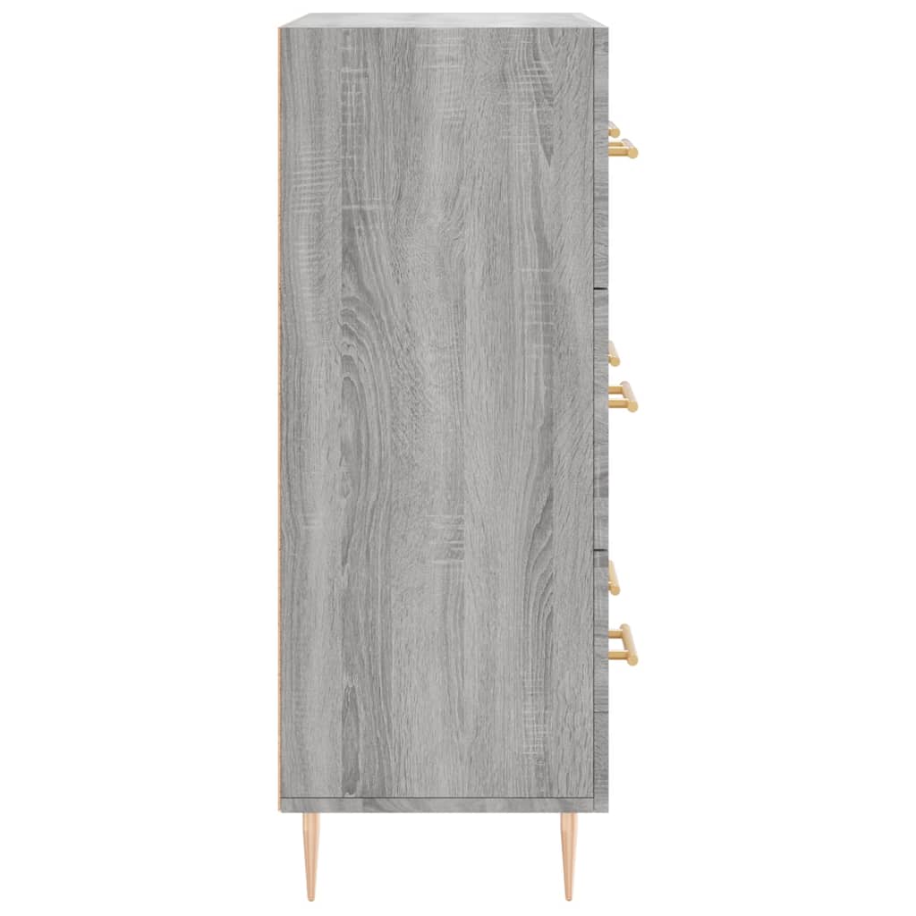 skænk 69,5x34x90 cm konstrueret træ grå sonoma-eg