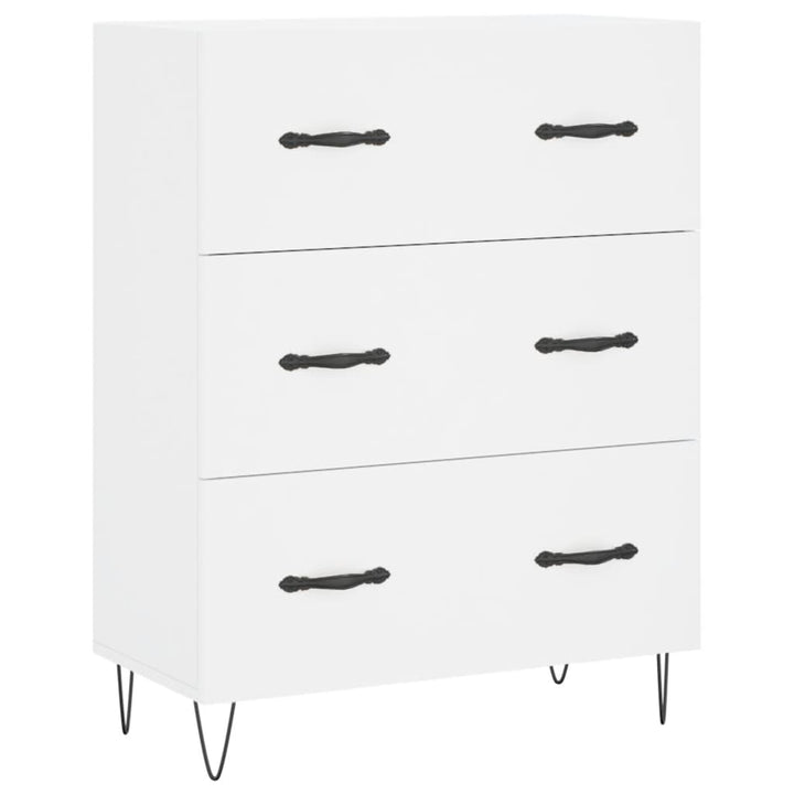 skænk 69,5x34x90 cm konstrueret træ hvid