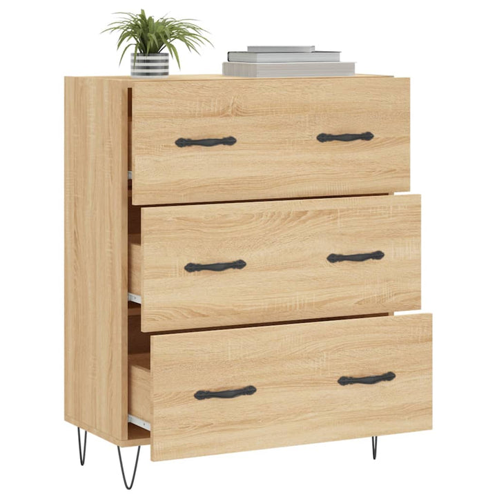 skænk 69,5x34x90 cm konstrueret træ sonoma-eg