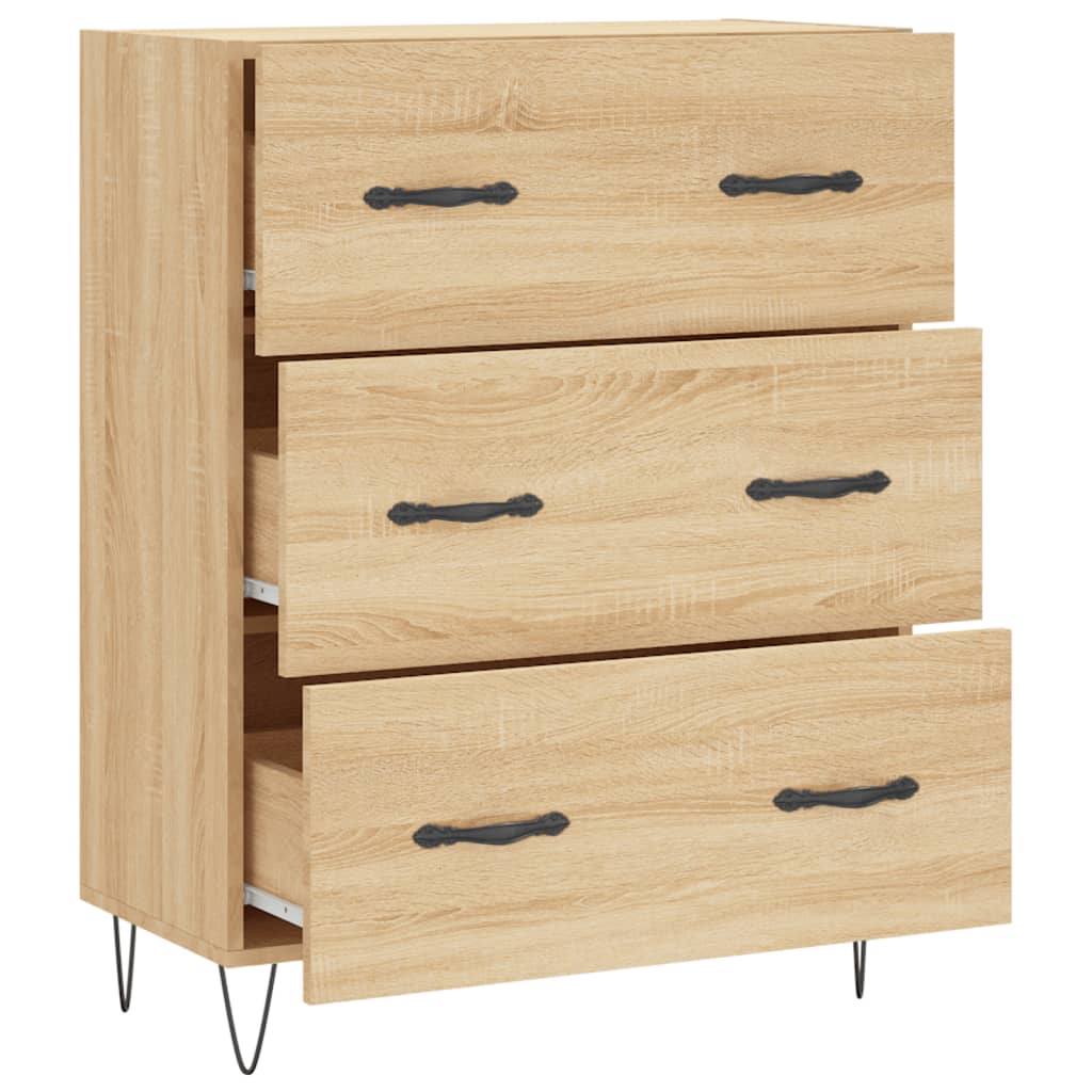 skænk 69,5x34x90 cm konstrueret træ sonoma-eg