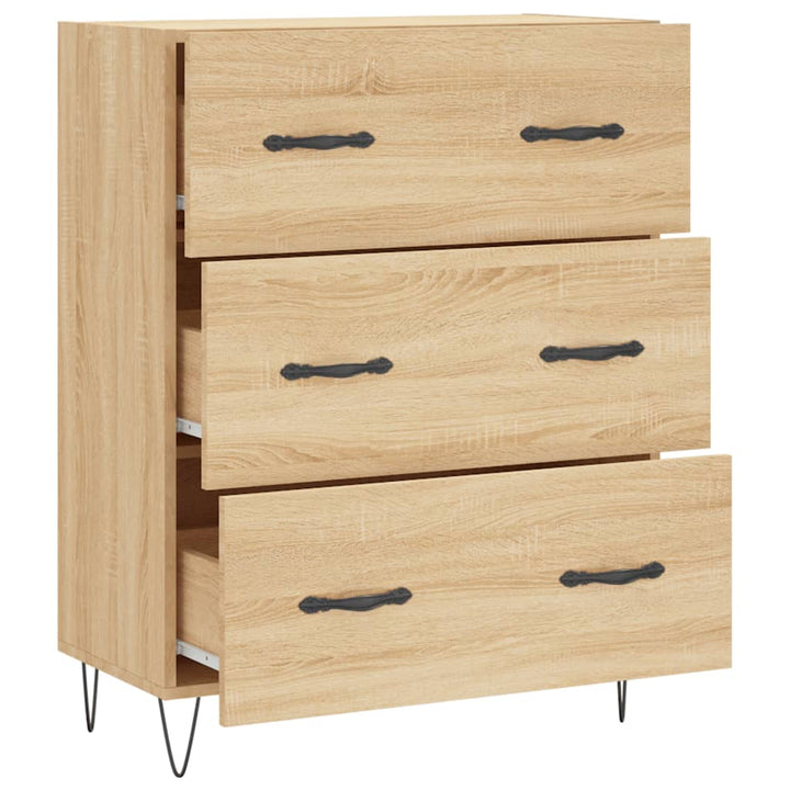 skænk 69,5x34x90 cm konstrueret træ sonoma-eg