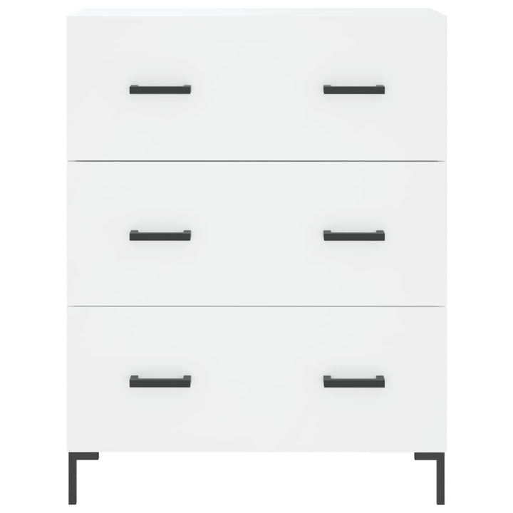 skænk 69,5x34x90 cm konstrueret træ hvid