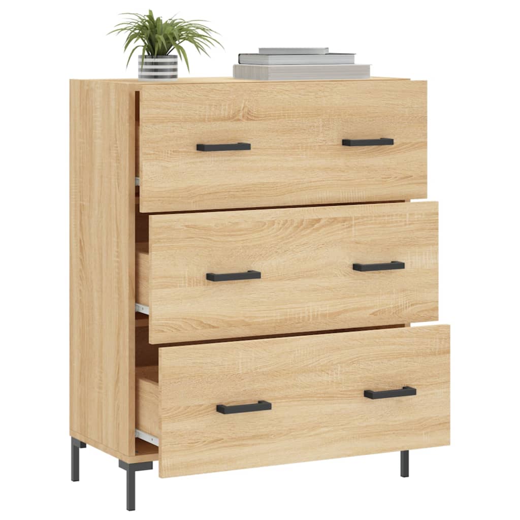 skænk 69,5x34x90 cm konstrueret træ sonoma-eg
