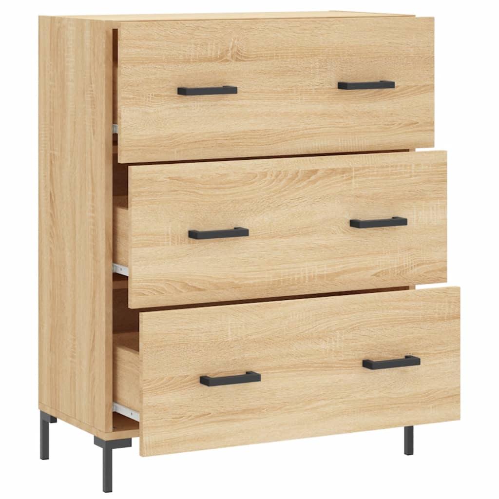 skænk 69,5x34x90 cm konstrueret træ sonoma-eg
