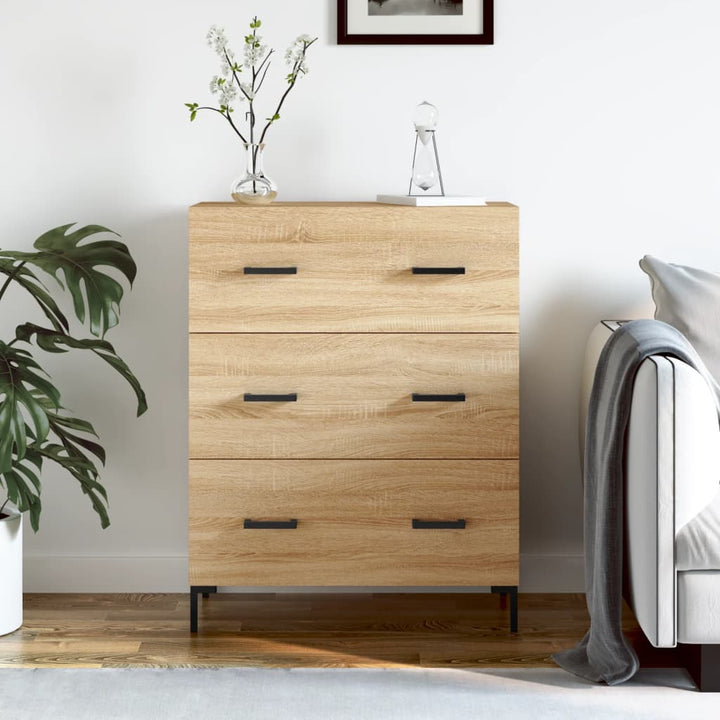 skænk 69,5x34x90 cm konstrueret træ sonoma-eg