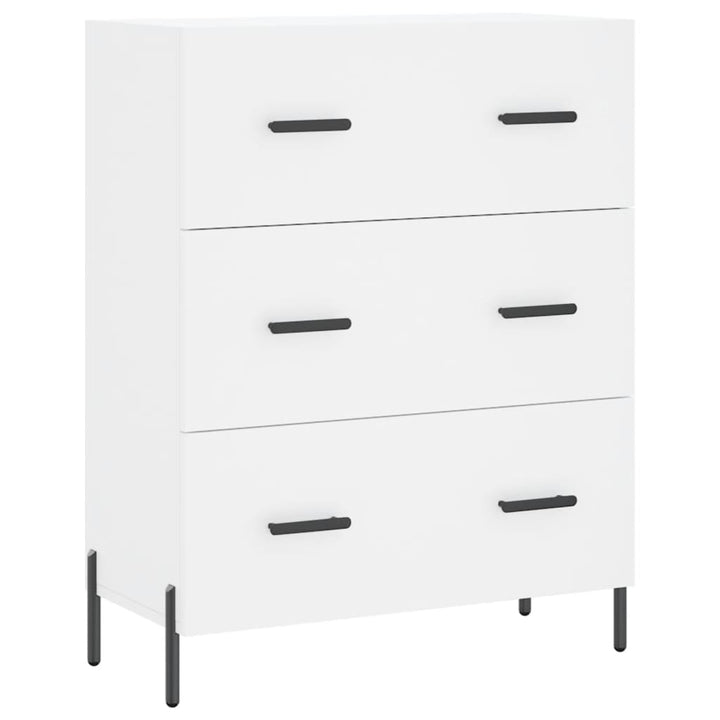 skænk 69,5x34x90 cm konstrueret træ hvid