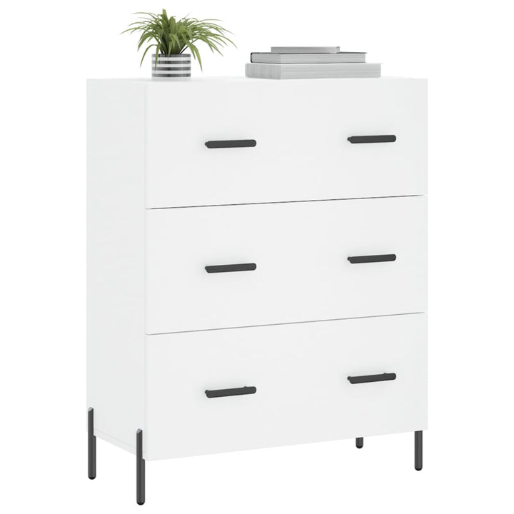 skænk 69,5x34x90 cm konstrueret træ hvid