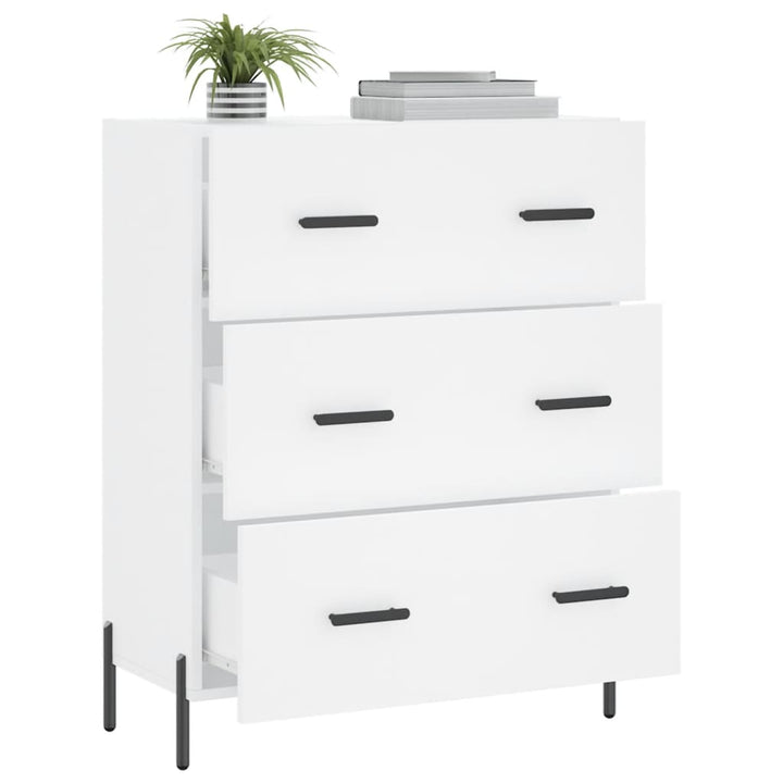 skænk 69,5x34x90 cm konstrueret træ hvid