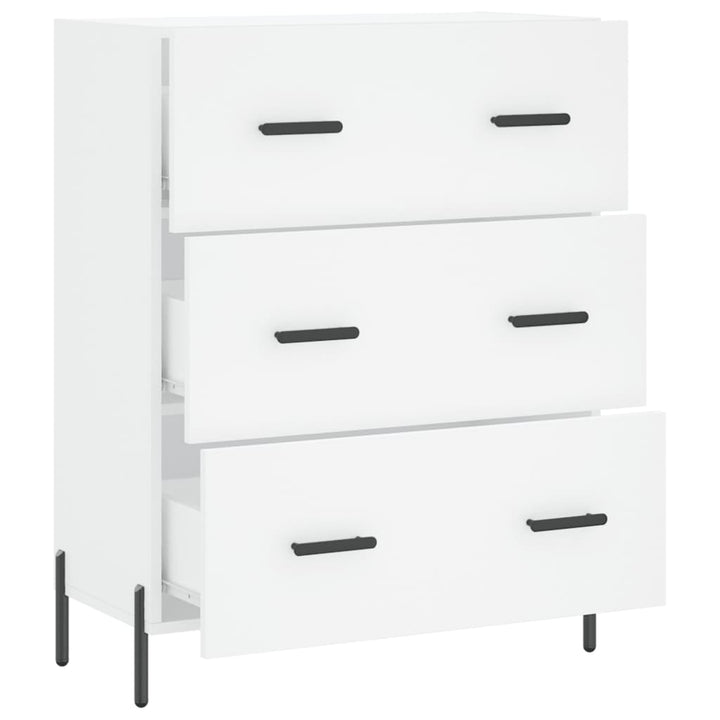 skænk 69,5x34x90 cm konstrueret træ hvid