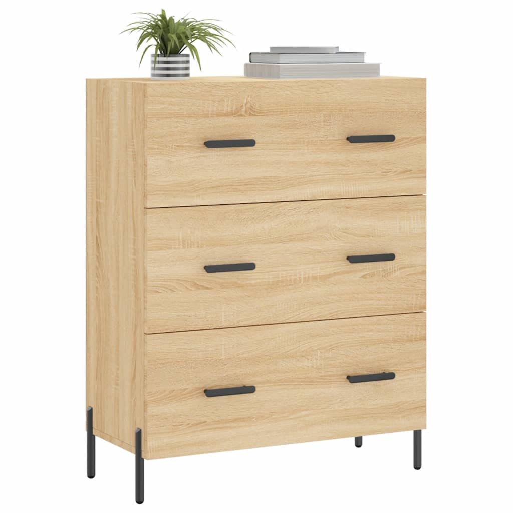 skænk 69,5x34x90 cm konstrueret træ sonoma-eg