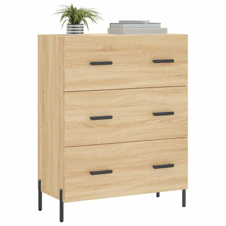 skænk 69,5x34x90 cm konstrueret træ sonoma-eg
