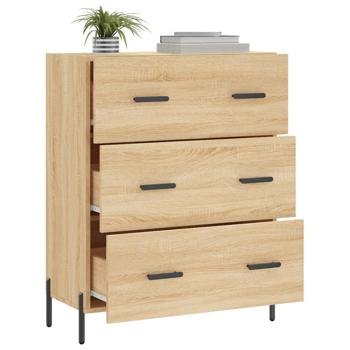 skænk 69,5x34x90 cm konstrueret træ sonoma-eg