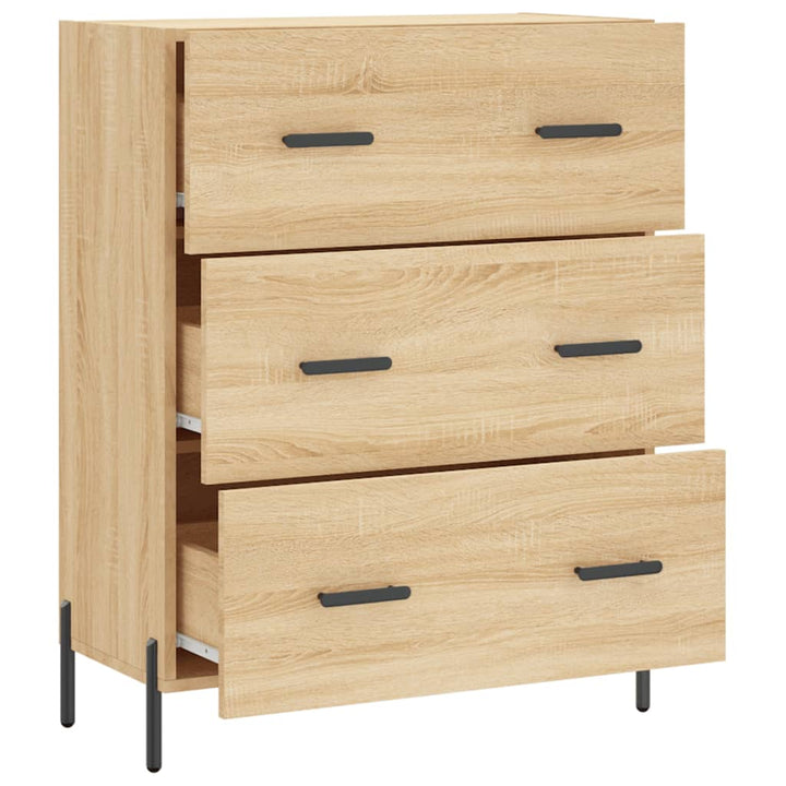 skænk 69,5x34x90 cm konstrueret træ sonoma-eg