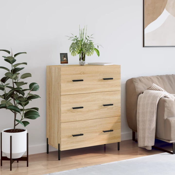 skænk 69,5x34x90 cm konstrueret træ sonoma-eg