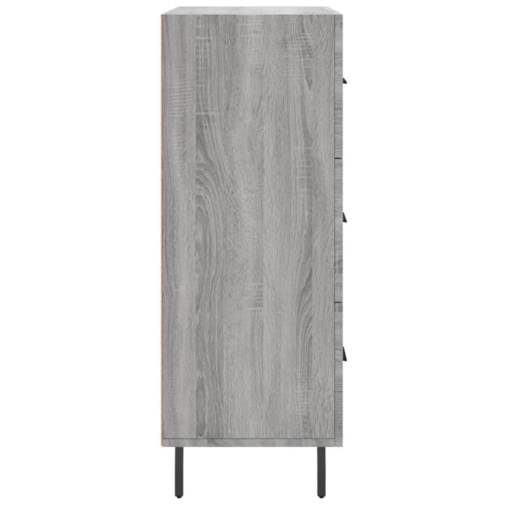 skænk 69,5x34x90 cm konstrueret træ grå sonoma-eg