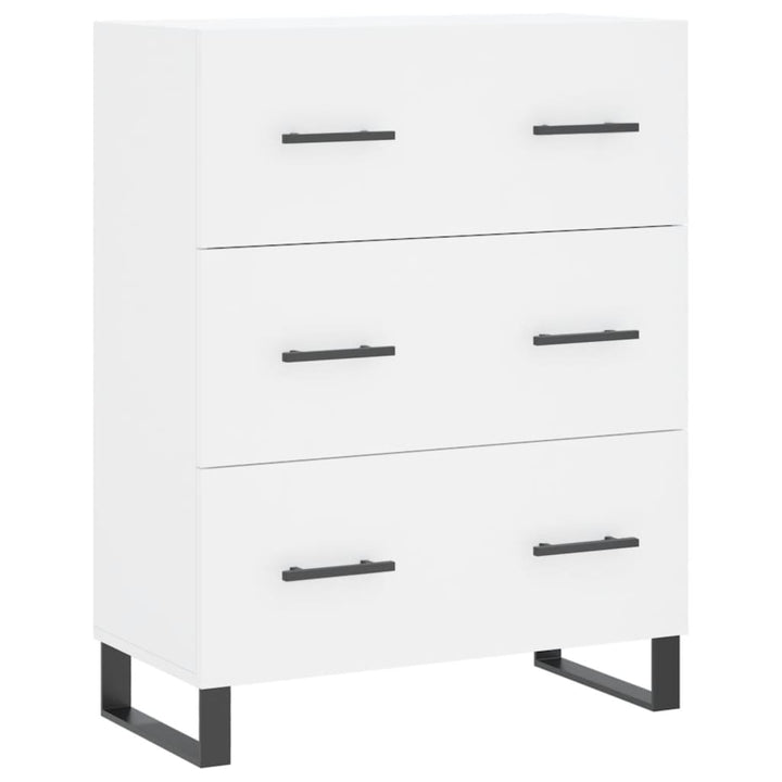 skænk 69,5x34x90 cm konstrueret træ hvid